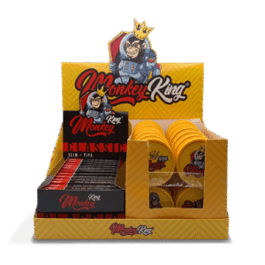 Monkey King Grinders, Rolling Papers & Tips: Yellow Pack (24 Pack)