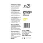 Haze Cannabis Incense Sticks: Lemon Haze (6 Pack) - Image 2