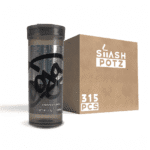 Stash Potz + Label Roll: Black Pot - Doja Biscotti (315pcs Carton)