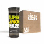 Stash Potz + Label Roll: Black Pot - Super Lemon Haze (315pcs Carton)