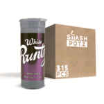 Stash Potz + Label Roll: Purple Pot - White Runtz (315pcs Carton)