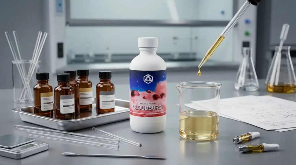 Best Abstrax Terpenes for Vape Cartridges, Distillate and CBD 2 Best Abstrax terpenes in a formulation workspace for distillate and CBD product development