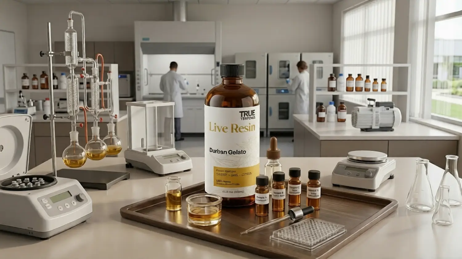 Best True Terpenes for vape cartridges, distillate and CBD in a premium formulation lab setup