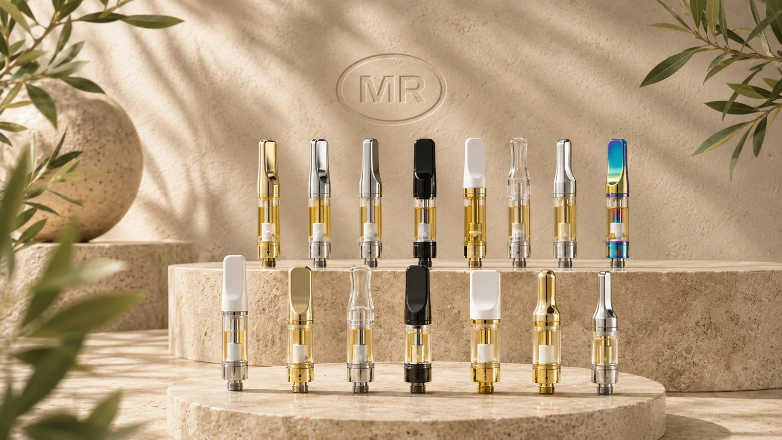Selection of 510 cartridges for cannabis and CBD brands