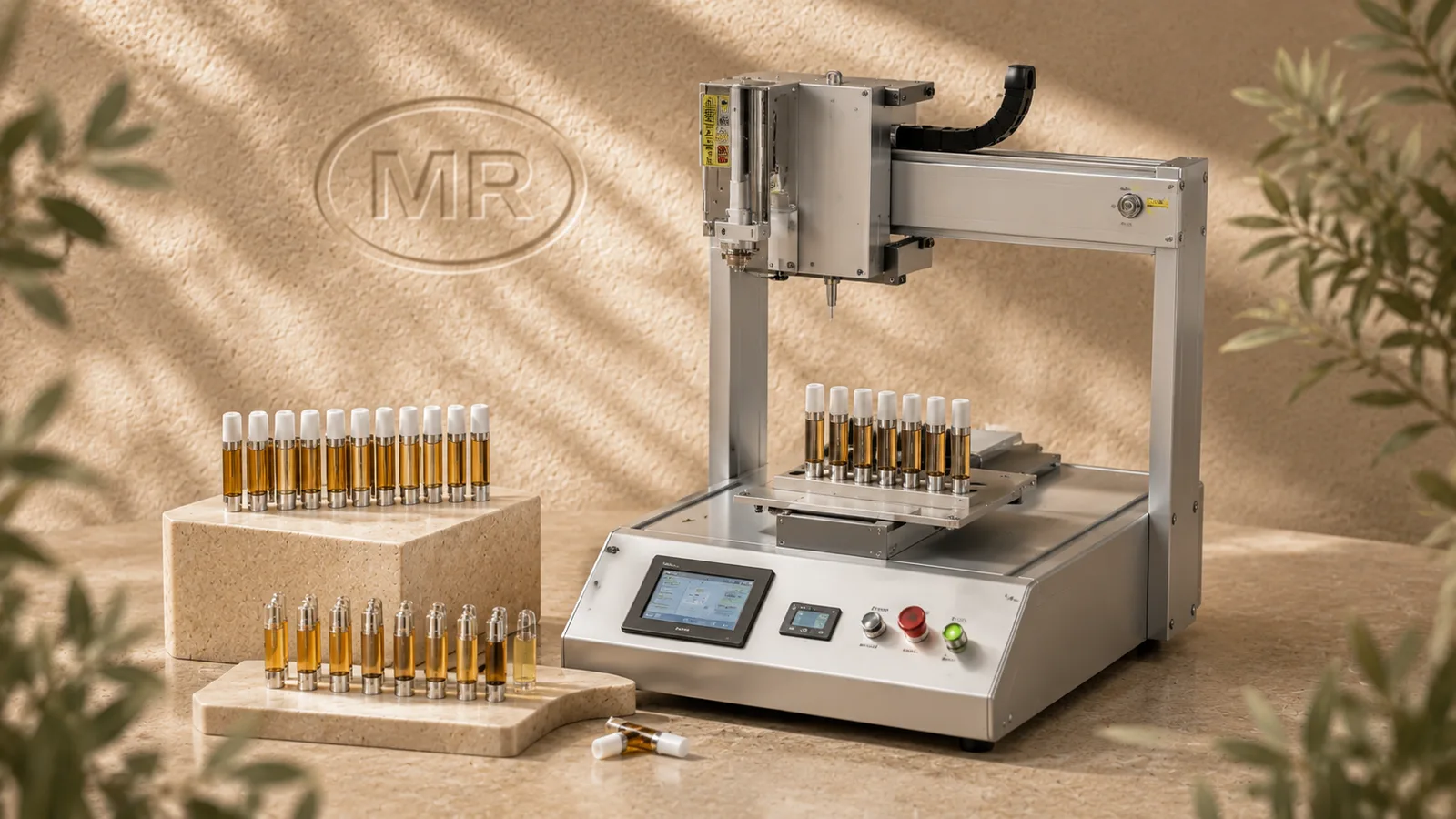 Automatic single head oil injection machine